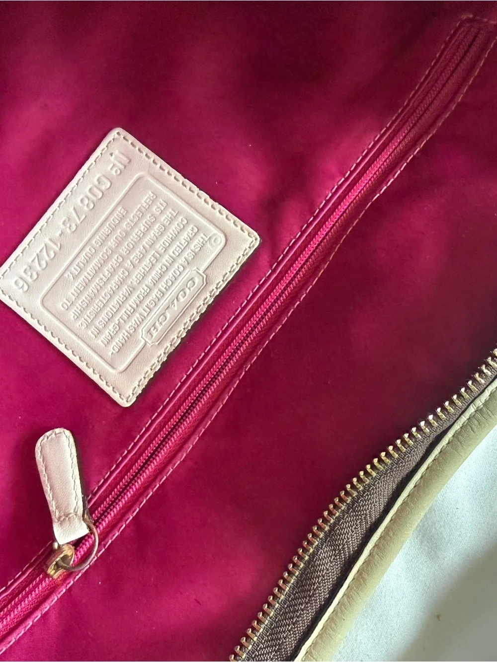 Coach | Vintage Ergo Pleated Hobo bag in cream leather